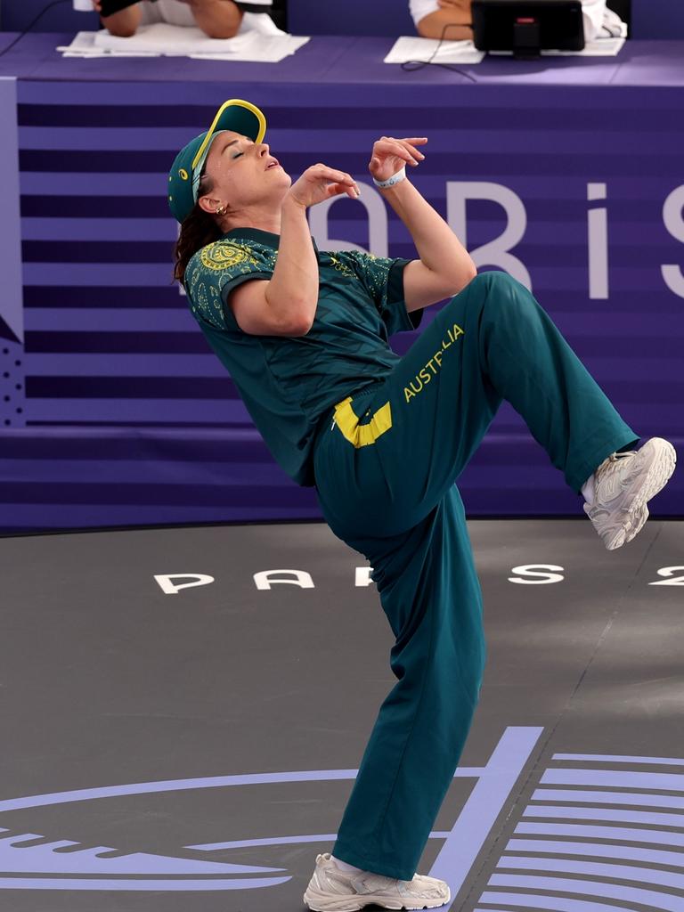 B-Girl Raygun of Team Australia. Photo by Ezra Shaw/Getty Images.