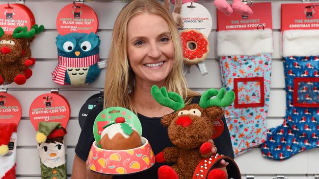 Owner Mikaela Lewis at Pets Wonderland in Prahran, which offers a treasure trove of goodies for pets. Picture: Josie Hayden