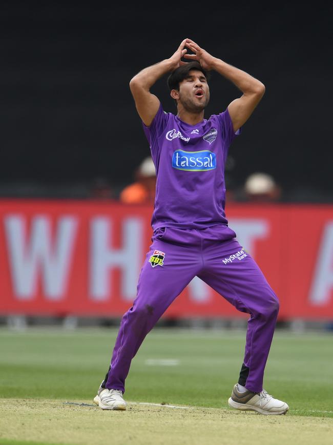 Teenager Qais Ahmad’s form tailed off towards the back end of the Big Bash. Picture: STEVE BELL/GETTY IMAGES