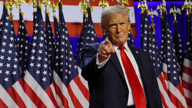 He’s back … US president-elect Donald Trump at the Palm Beach County Convention Centre in Florida on Wednesday. Picture: Reuters
