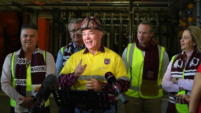 Resources Minister Scott Stewart, centre, this week approved mining leases for Australian Mines’ Sconi Project near Greenvale. Picture: Shae Beplate