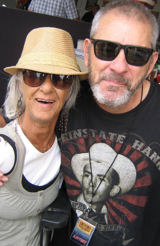 Deb Gray with musician Chris Wilson. Picture: Supplied