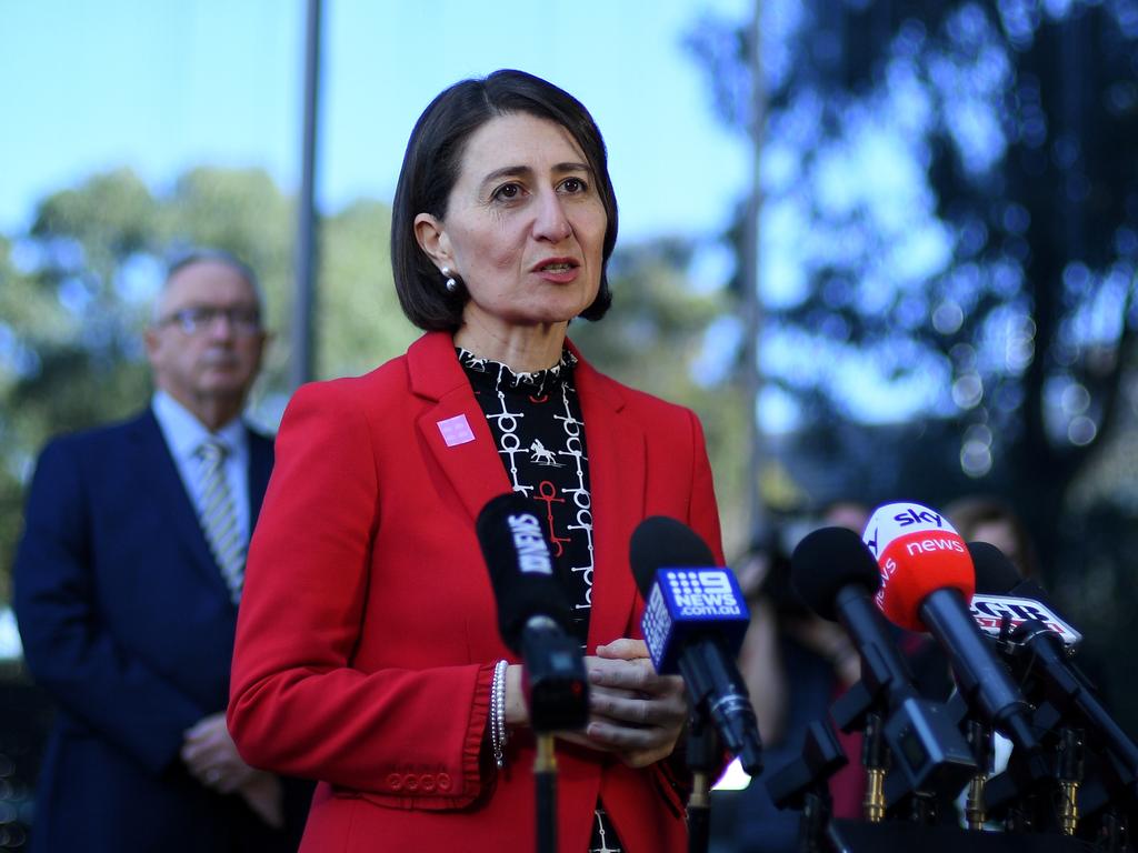 NSW Premier Gladys Berejiklian this morning outlined a new roster system for schooling. Picture: Dan Himbrechts/AAP