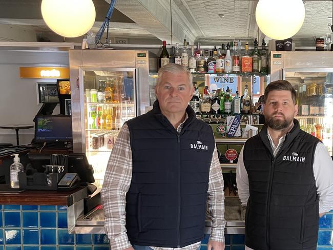 Balmain Hotel owner Troy Phillips with licensee Matt Rose