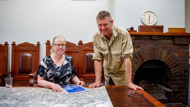 Renmark Irrigation Trust general manager Rosalie Auricht and presiding member Humphrey Howie. Picture: Matt Turner