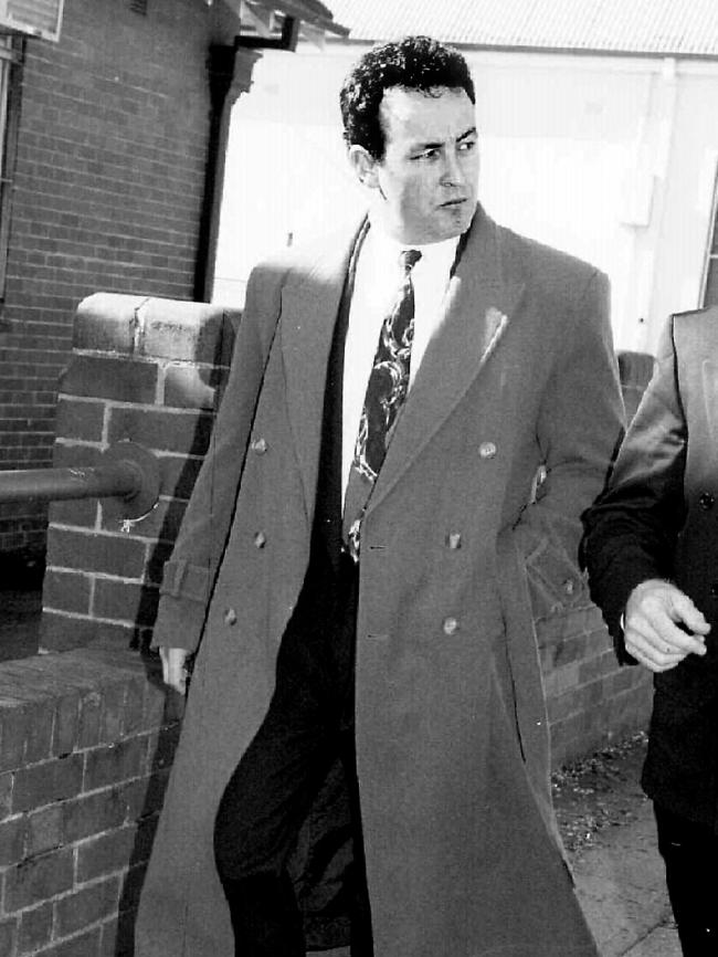 Smith in 1995 outside Burwood Court, after pleading guilty to forging the signature of a program executive to obtain release of a female prisoner.