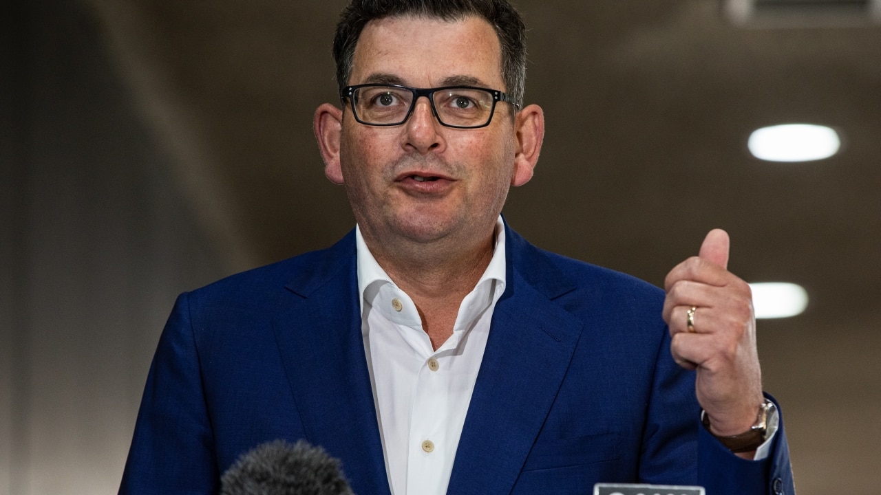 MELBOURNE, AUSTRALIA - JANUARY 11: Victorian Premier Daniel Andrews addresses the media during a press conference on January 11, 2022 in Melbourne, Australia. Victoria has recorded 37,944 new COVID-19 cases and 13 deaths in the last 24 hours. (Photo by Diego Fedele/Getty Images)