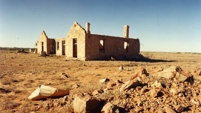 The remains of the Transcontinental Hotel in the ghost town of Farina in Outback SA.