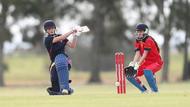 Swing and a miss from Riverina. Picture: Sue Graham