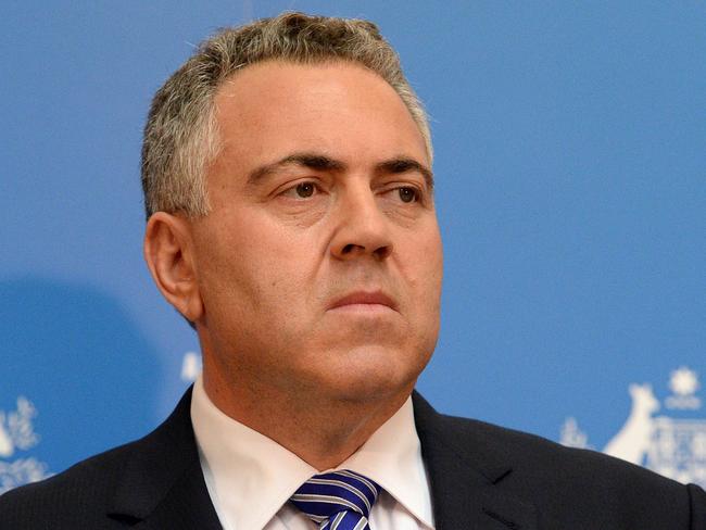 Joe Hockey is standing firm on cuts to health and education funding to the states. AFP Photo/Madeleine Coorey