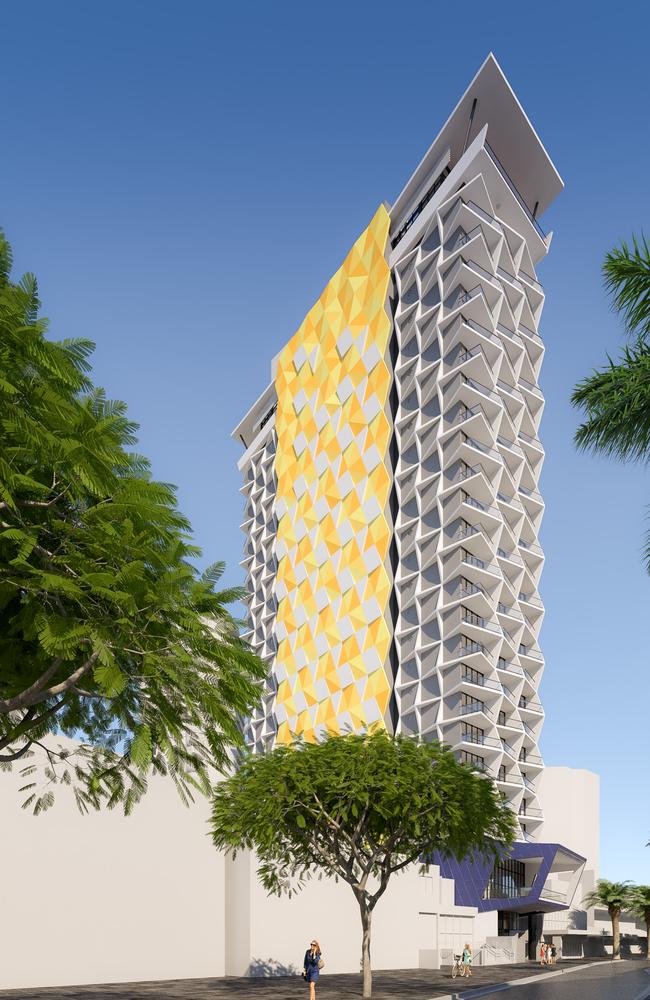 An artist’s impression of the 27-storey tower previously proposed for the Orchid Ave site.