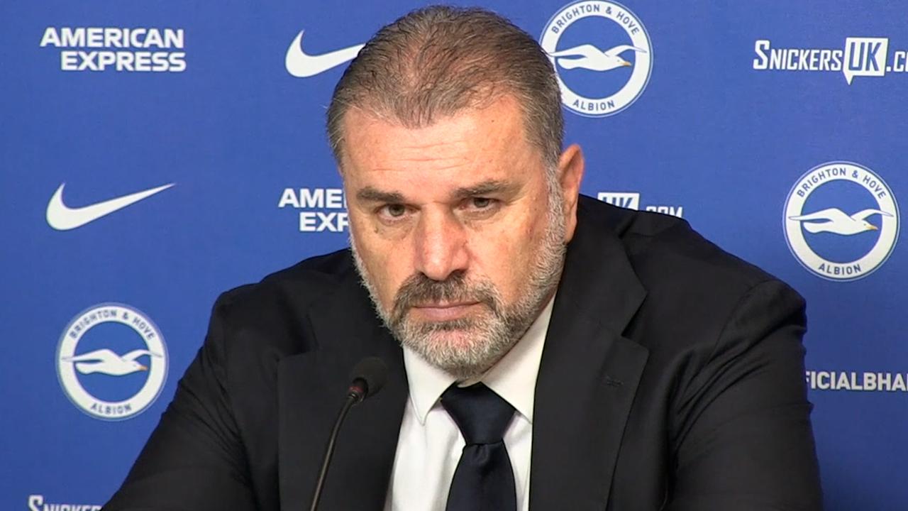 Ange Postecoglou wasn't happy with VAR's decision to not send off Lewis Dunk. Picture: Supplied