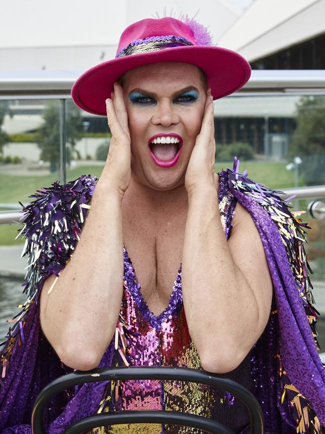 Adelaide Cabaret Festival 2023 Icon Award winner Hans (Matt Gilbertson) at the Adelaide Festival Centre. Picture: Claudio Raschella