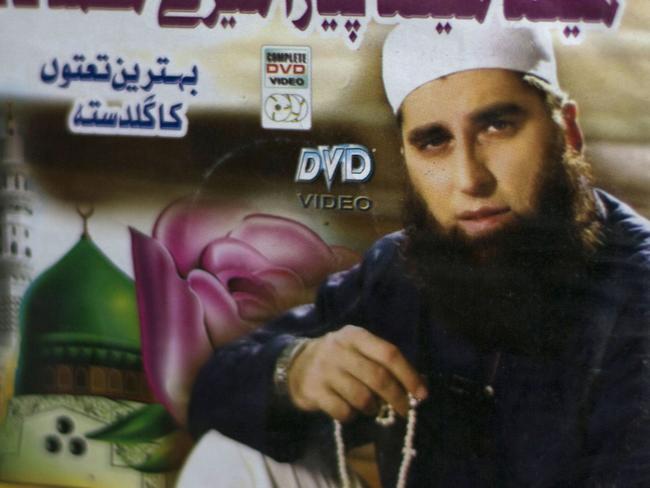 Pakistan's Junaid Jamshed pictured on a DVD cover in 2014. Picture: AP Photo/B.K. Bangash, File