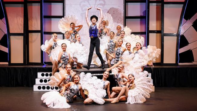 Turning Pointe Dance Studios will hold their biannual concert at the Cairns Performing Arts Centre this weekend. Cayden Connors, 11, performs a tap dance on top of a piano with the senior tap dancers in Ballet to Broadway, showing at CPAC on Saturday. Picture: Brendan Radke