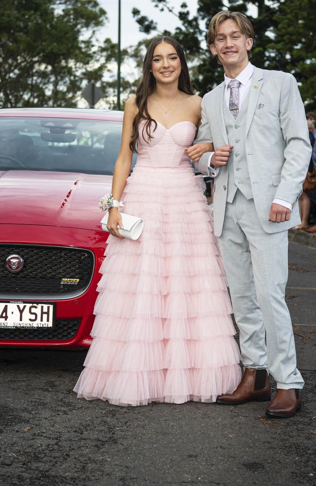 Graduates Olivia Balarezo and Caleb Field at Toowoomba Christian College formal at Picnic Point, Friday, November 29, 2024. Picture: Kevin Farmer