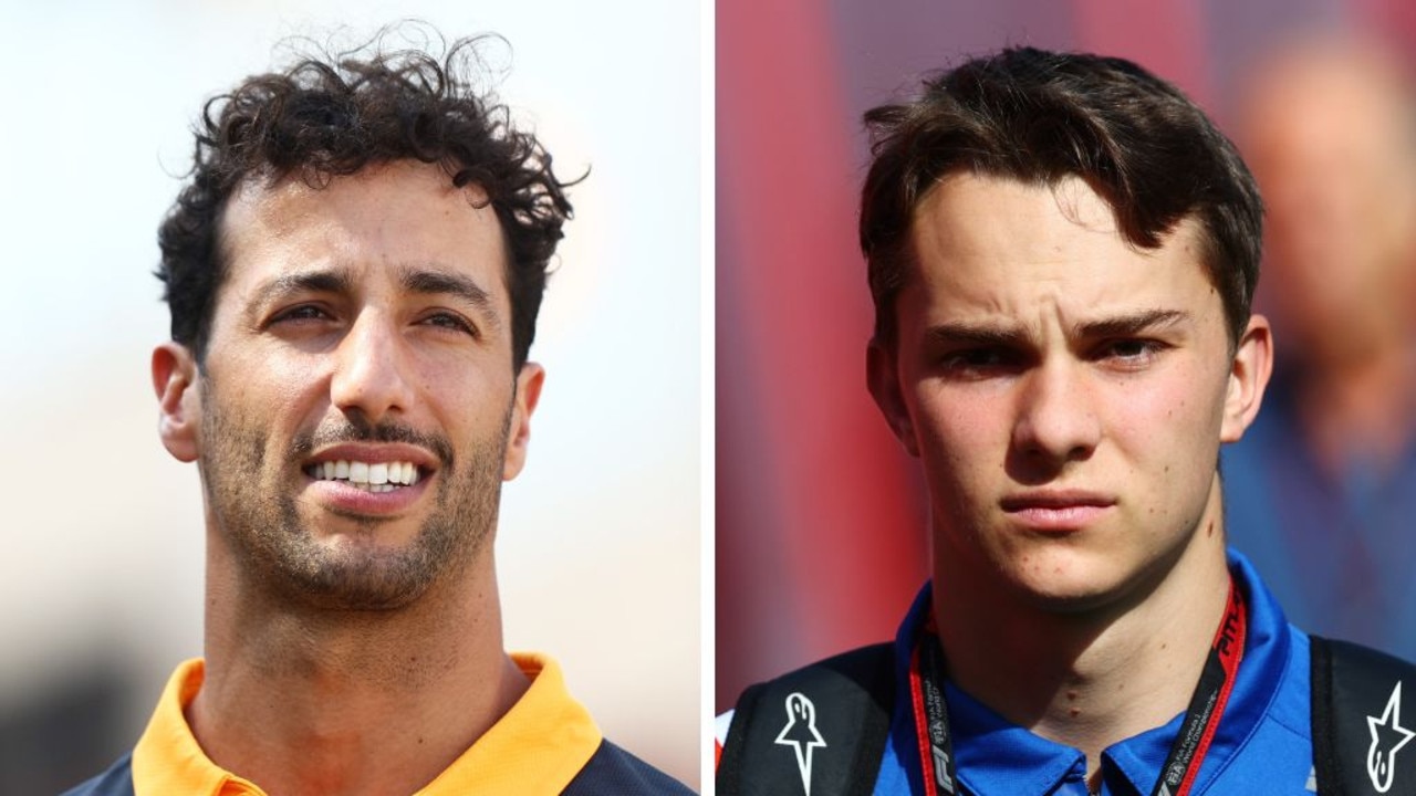 Daniel Ricciardo and Oscar Piastri appear to be on a collision course. Pictures: Getty
