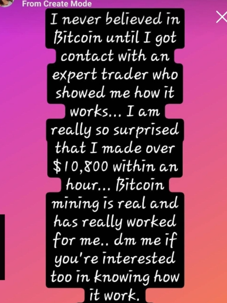 Stefanie’s account is now filled with fake Bitcoin testimonies.