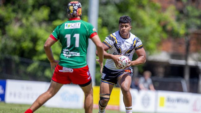 Auswide Bank Mal Meninga Cup, Magpies vs WM Seagulls at Davies Park, Brisbane. Magpies #8 Ahmani Leilua . Picture: Jerad Williams