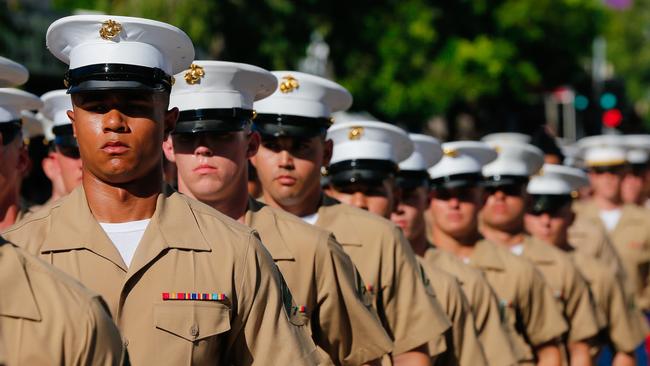 Hundreds of US Marines have arrived in Darwin and a number of them have already been spotted on dating apps like Tinder and Bumble. Picture: Glenn Campbell