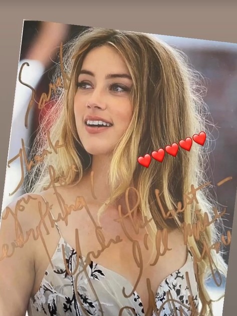 Sarah Keyes worked with Amber Heard on set of Aquaman. Photo: Instagram