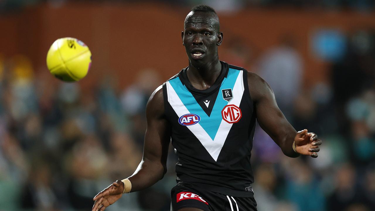 Port Adelaide defender Aliir Aliir. Photo: Michael Klein