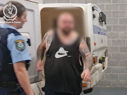 A man arrested at Macquarie Fields as part of Strike Force Ashgill. Picture: NSW Police