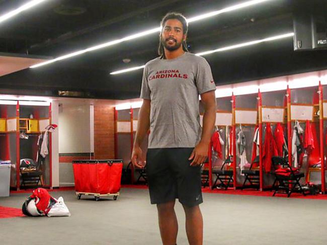 Former Gold Coast Suns player Joel Wilkinson after signing with the Arizona Cardinals.