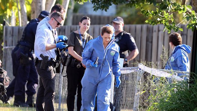 Police at the scene. AAP Image/Richard Gosling