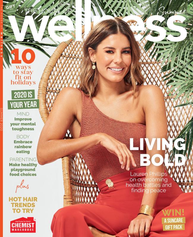 Lauren Phillips on the cover of the summer House of Wellness magazine.