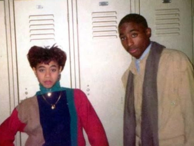 Jada Pinkett Smith and Tupac in high school.  Picture:  Twitter