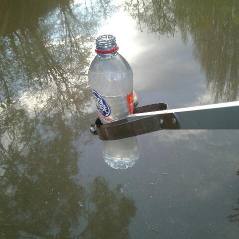 A photo taken by local residents of polluted water in the usually pristine and crystal clear Plenty River.