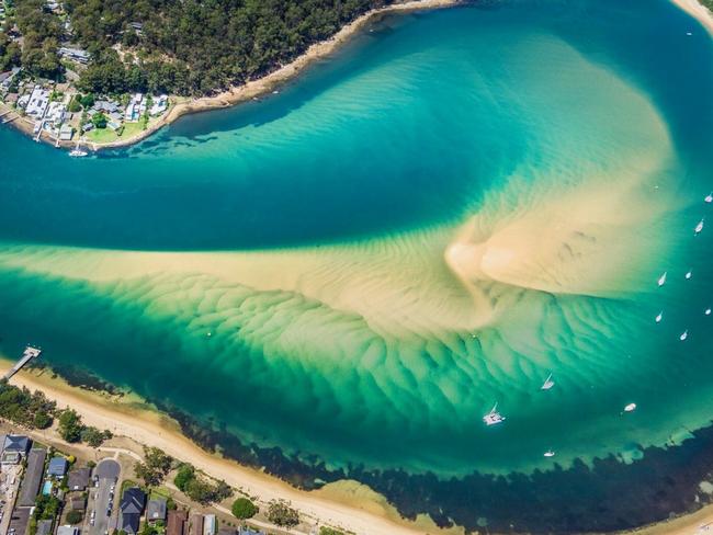 Aerial pics of the entrance to Brisbane Water earlier this year. Picture: Peninsula Chamber of Commerce