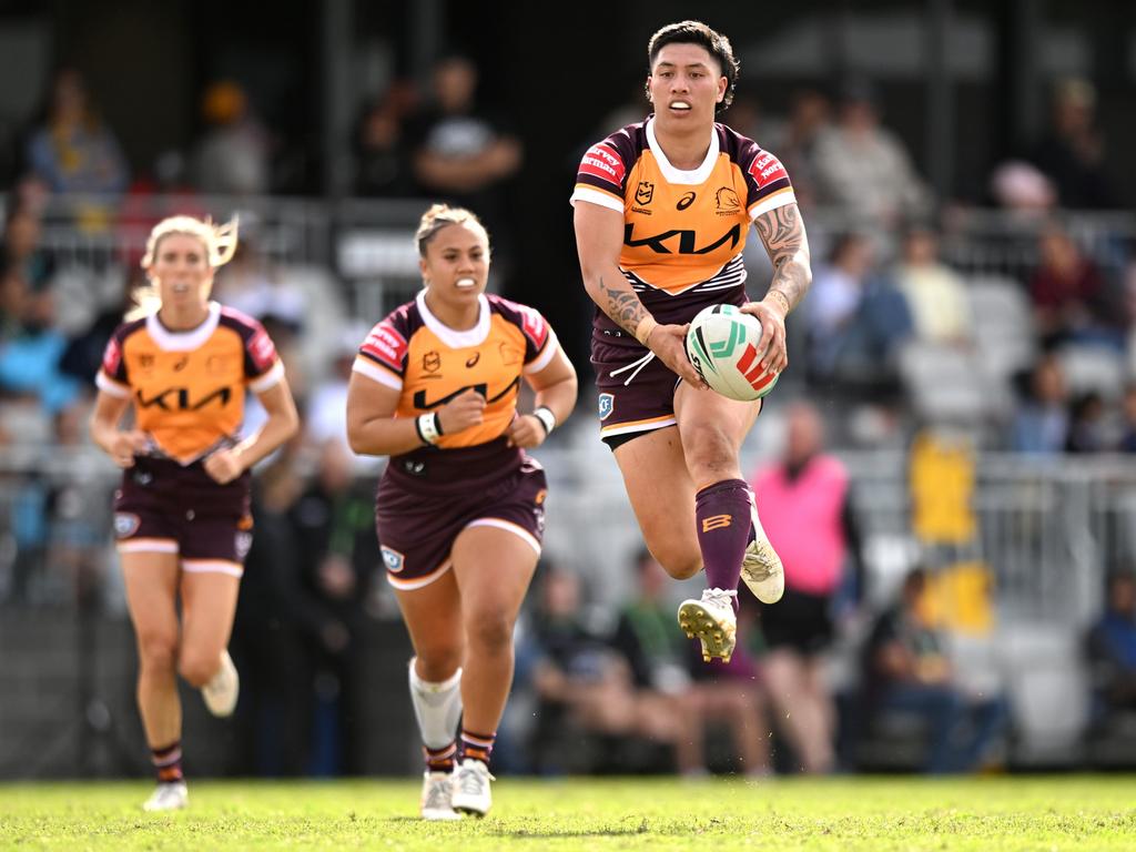Gayle Broughton was the catalyst for the Broncos’ first win of the NRLW season. Picture: NRL Photos