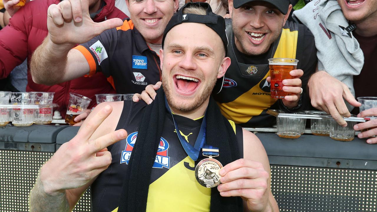 2019 AFL Grand Final. 28/09/2019. Richmonds Brandon Ellis after the 2019 AFL Grand Final match between the Richmond Tigers and the GWS Giants at the MCG on September 28, 2019 in Melbourne, Australia. Picture: Michael Klein.