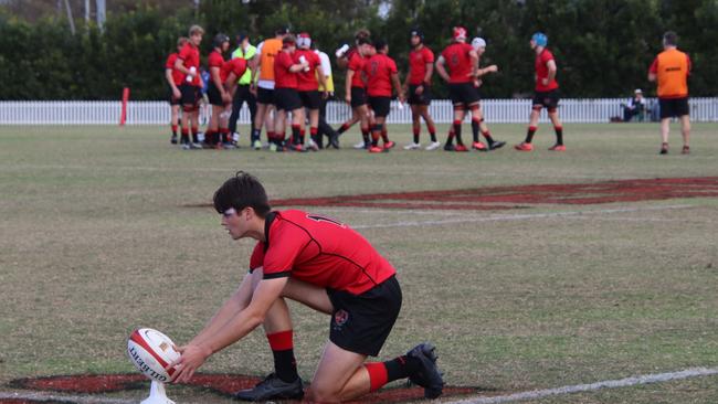 GPS First XV action between Gregory Terrace and Nudgee College. Photo credit: Megan Condon.