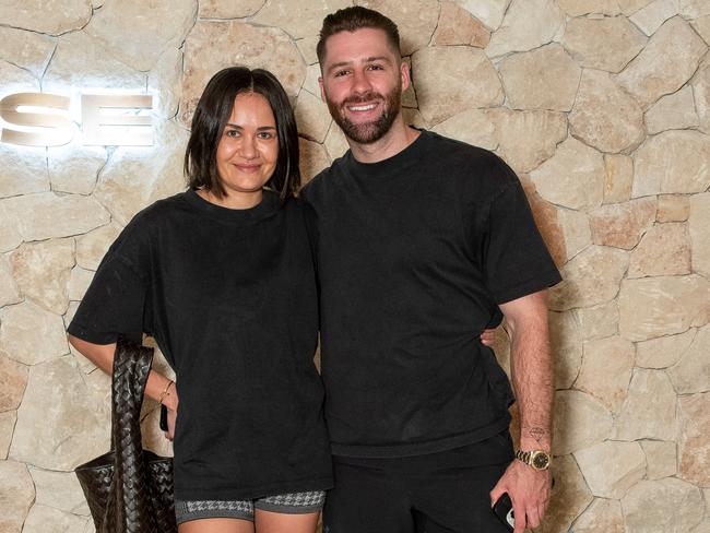 Beare Park designer Gabrielle Pereira, pictured with fiance Sean Handlin, said she was happy with the mood of the event. Picture: Supplied