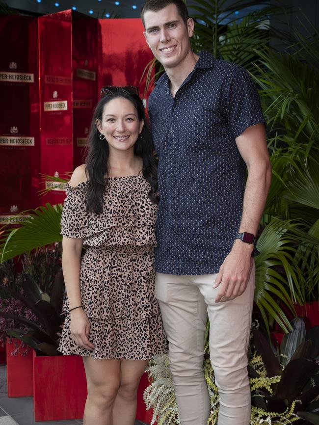 Mason Cox and Lisa Lawless were also at the tennis. Picture Tennis Australia/Fiona Hamilton