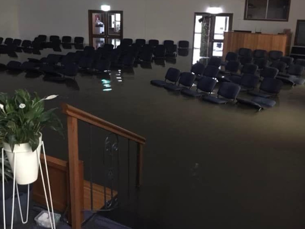 The Salvation Army has itself been hit by the flooding, which its church in Grafton flooding on February 28. Picture: Mark Williamson