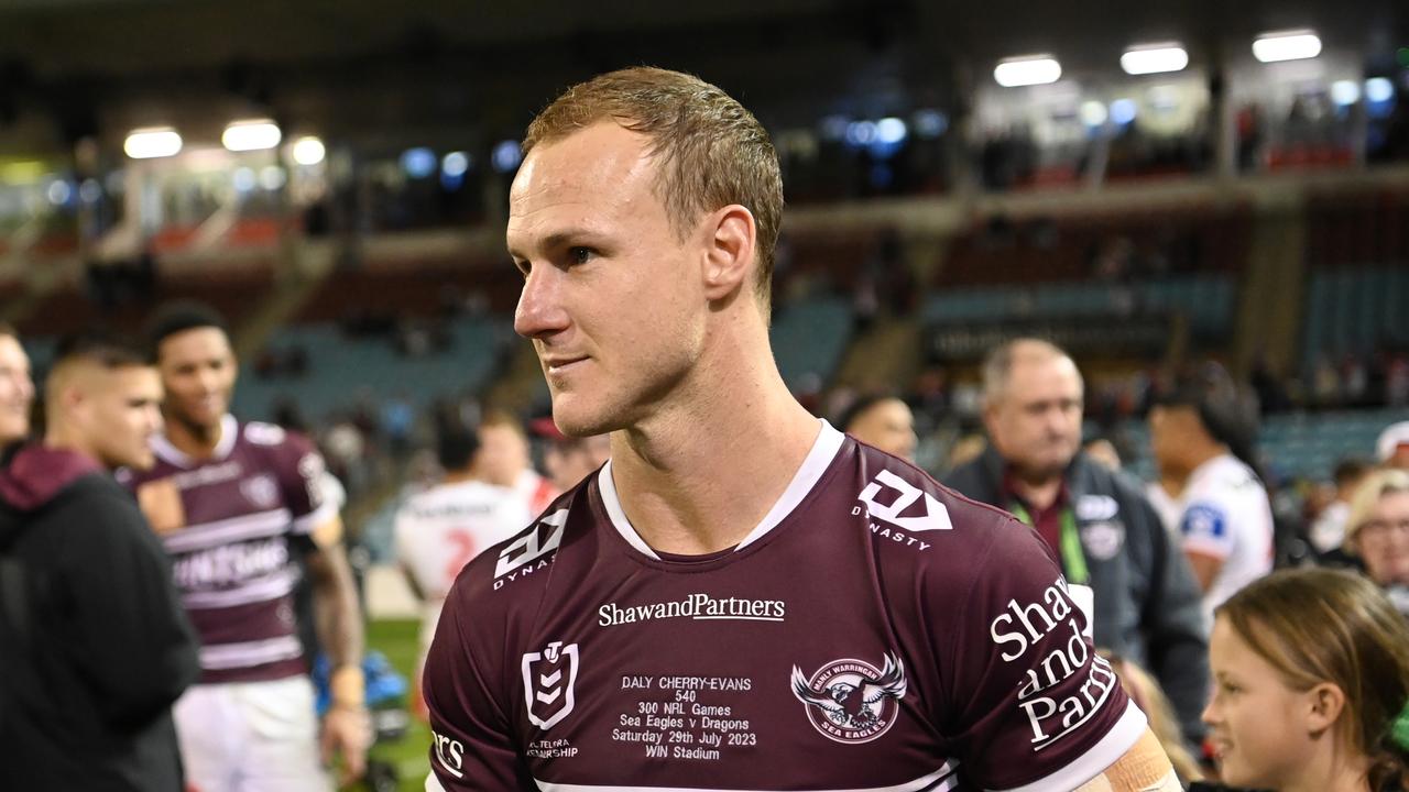 Manly star Daly Cherry-Evanshas made his feelings clear about Schuster. Picture: NRL Imagery