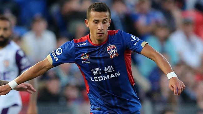 Daniel Georgievski in action for Newcastle. Picture: Getty Images