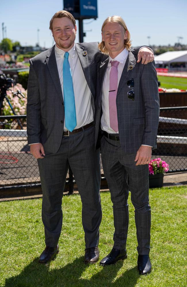 Ollie Dempsey and his brother, Fridge. Picture: Jason Edwards