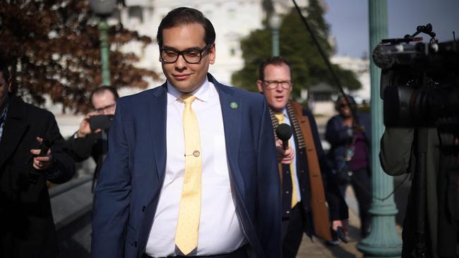 George Santos leaves the US Capitol on Thursday. Picture: AFP