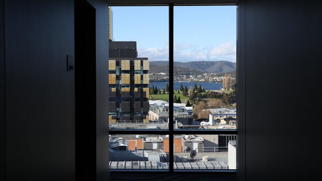 View from the hallway on one of the high floors. Picture: NIKKI DAVIS-JONES