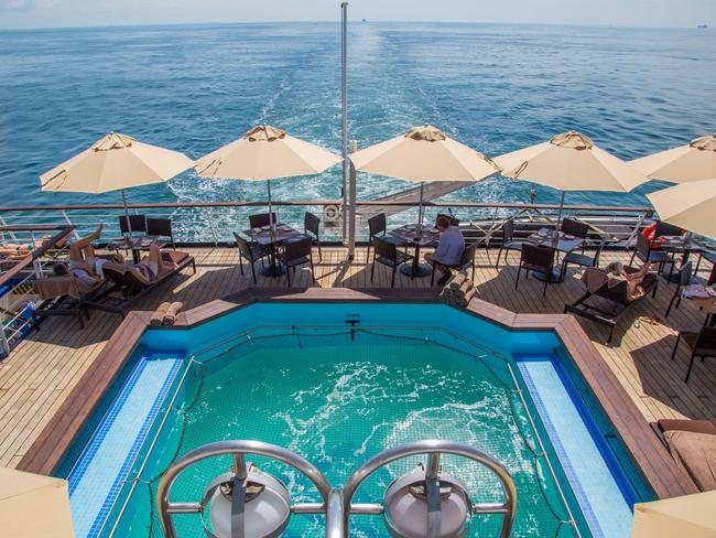 Pool on the Silver Discoverer, Silversea Cruises.