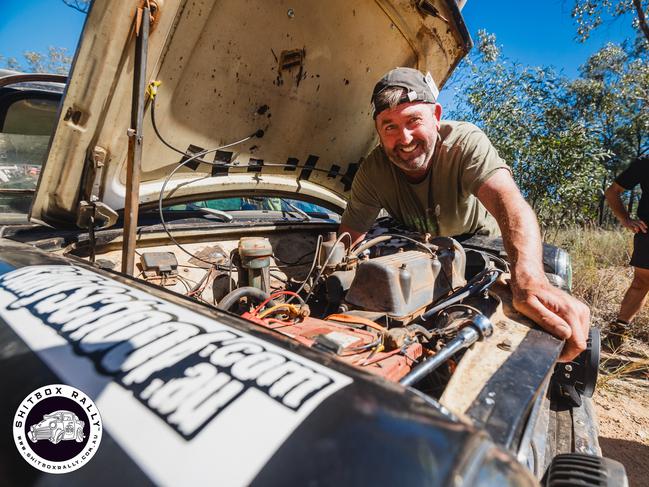 Day 5: Mitchell to Barcaldine — The cars were getting a little worse for wear five days in. Photo: BOX RALLIES