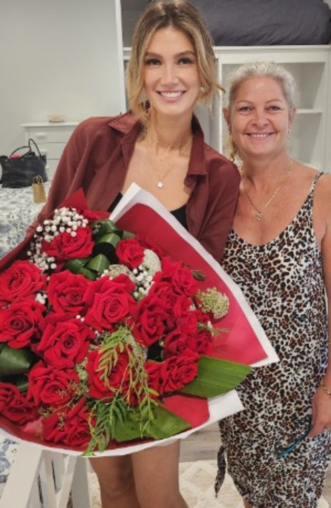 Australian songstress Delta Goodrem received a stunning bouquet of red roses for Valentine's day during a stay in the Whitsundays. The flowers were created by Karen Hill Floral Designs. Picture: Supplied