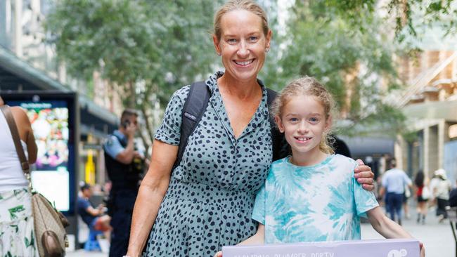 Rada Mulhere and her daughter Xybil in the Pitt Street mall. Picture: Max Mason-Hubers