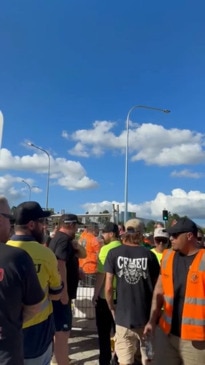 CFMEU storm Centenary Bridge project in Brisbane's west