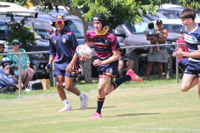 Ballymore Cup rugby action at the Albany Creek Brumbies Junior Rugby Union Club on Friday, April 12, 2024.